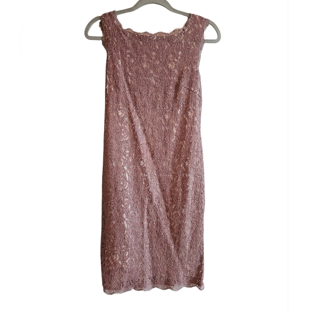 Adrianna Papell Mauve Lace Dress